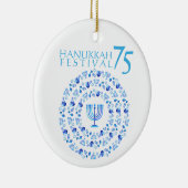 ハヌッカライトフェスティバル記念日75磁石 セラミックオーナメント (右)