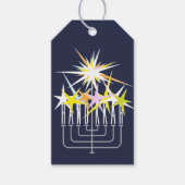 ハヌッカライト(ユダヤ教)メノラー ギフトタグ (正面)