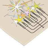 ハヌッカライト（ユダヤ教）メノラー ショートテーブルランナー (コーナー)