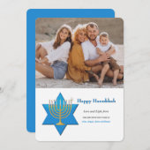 ハヌッカライト&ラブフォトホリデーカード シーズンカード (正面/裏面)