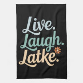 ハヌッカライブ笑いラトケおもしろいホリデーファミリー キッチンタオル (縦)