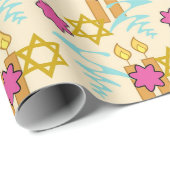 ハヌッカラッピング紙パーティー用品 ラッピングペーパー (ロールコーナー)