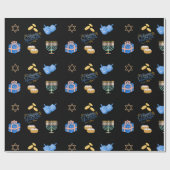 ハヌッカラッピング紙パーティー用品 ラッピングペーパー (フラット)