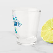 ハヌッカラトクス笑いライトはっきりしたおもしろいタイポグラフィ ショットグラス (右)