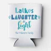 ハヌッカラトクス笑い灯おもしろいはっきりしたタイポグラフィ 缶クーラー (正面)