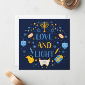 ハヌッカラブ&ライトグリーティングカード ノートカード (正面/裏面インサイチュ)