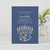 ハヌッカラブ&ライトフローラ（ユダヤ教）メノラーホリデーパーティー 招待状 (スタンド正面)