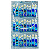 ハヌッカロウソクとデビッドの金ゴールドスター スモールペーパーバッグ (裏面)