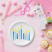 ハヌッカロウソク ペーパープレート (パーティー)