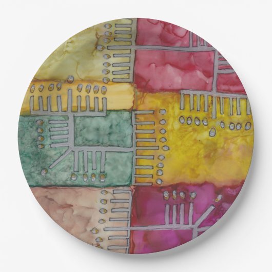 ハヌッカロットAメノラ ペーパープレート (正面)