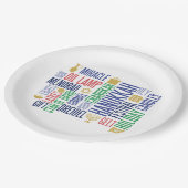 ハヌッカワーズホリデイ紙プレート ペーパープレート (アングル)