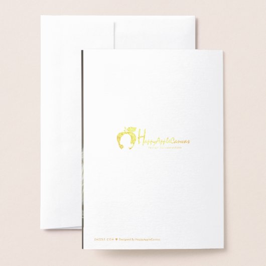 ハヌッカワーズホリデーゴールドフォイルカード 箔カード (裏面封筒付き)