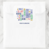 ハヌッカワーズホリデースクエアステッカー スクエアシール (バッグ)