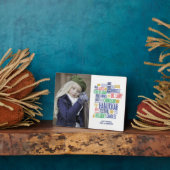 ハヌッカワーズホリデーテーブルトッププラーク フォトプラーク (側面)