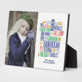 ハヌッカワーズホリデーテーブルトッププラーク フォトプラーク (側面)