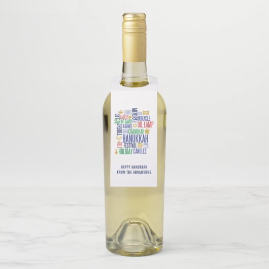 ハヌッカワーズホリデーボトルハンガーラベル ボトルネックタグ (ボトル)