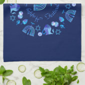 ハヌッキーハッピーハヌッカユダヤ人ホリデイ(ユダヤ教)メノラー キッチンタオル (折り畳み)