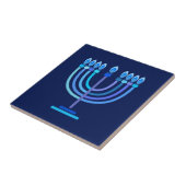 ハヌッキーハッピーハヌッカユダヤ人ホリデイ(ユダヤ教)メノラー タイル (側面)