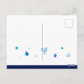 ハヌッキーハッピーハヌッカユダヤ人ホリデイ（ユダヤ教）メノラー ポストカード (裏面)