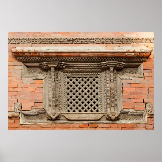 ハヌマンの鼻チョークコートヤードの古代の窓 ポスター (正面)