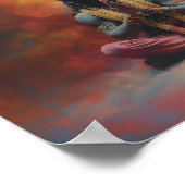 ハヌマンパステルレインボーカラースプラッシュ絵を描ズアート ポスター (角)