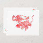 ハヌマンヴィンテージブックイラストレーション ポストカード (正面/裏面)