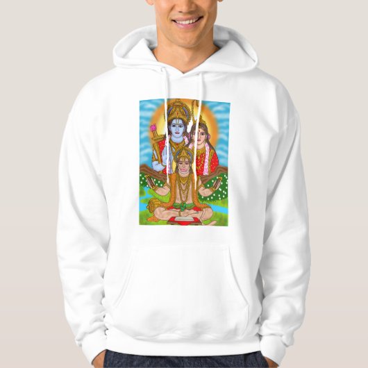 ハヌマン様スウェットシャツ/Tシャツ パーカ (正面)