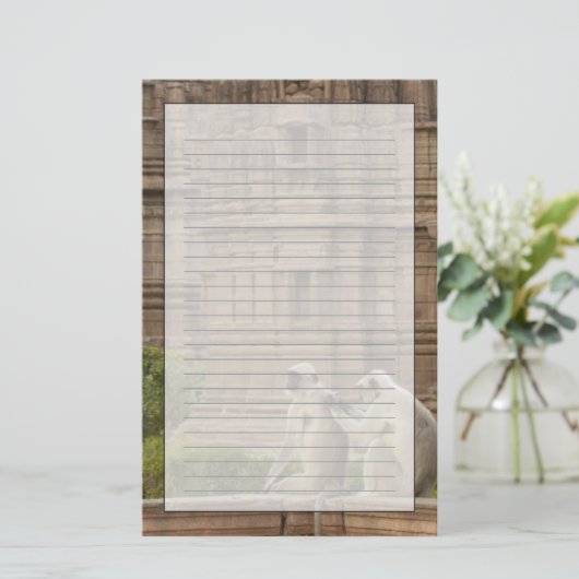 ハヌマン・ラングールまたは黒い顔、共通または灰色 便箋 (スタンド正面)