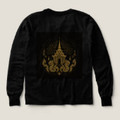 ハヌマーンタイ寺院Tシャツ - 神話の戦士ストラップ (デザイン背面)