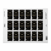 ハネエレガントビーとビーが入ったブラックハニーラベル ラベル (フルシート)