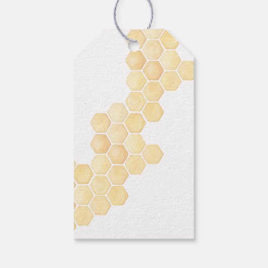 ハネコブと茶色のハチミツのテディは君を感謝してい負担する ギフトタグ (裏面)