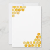 ハネコブと茶色の蜂蜜テディベア赤ちゃんシャワー 招待状 (裏面)