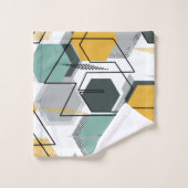 ハネコブ。抽象芸術幾何学的パターン1.1 バスタオルセット (ウォッシュタオル)