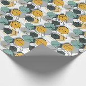 ハネコブ。抽象芸術幾何学的パターン1.1 ラッピングペーパー (角)