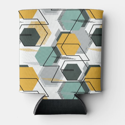 ハネコブ。抽象芸術幾何学的パターン1.1 缶クーラー (正面)