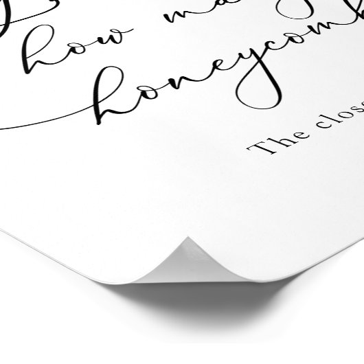 ハネコームのシャワーゲームポスターの数を推測する ポスター (角)