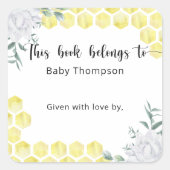 ハネコーム – この本は次のものだ スクエアシール (正面)