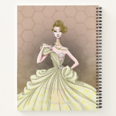 ハネコーム（赤/黄色）スパイラルノートブック ノートブック (裏面)