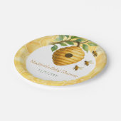 ハネビハイブ赤ちゃんシャワー ペーパープレート (アングル)