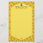 ハネビハニカムのまわりにファームアピラカスタムー 便箋 (正面)