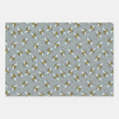 ハネビハニカムミツバチ養蜂場パターン ラッピングペーパーシート (正面2)