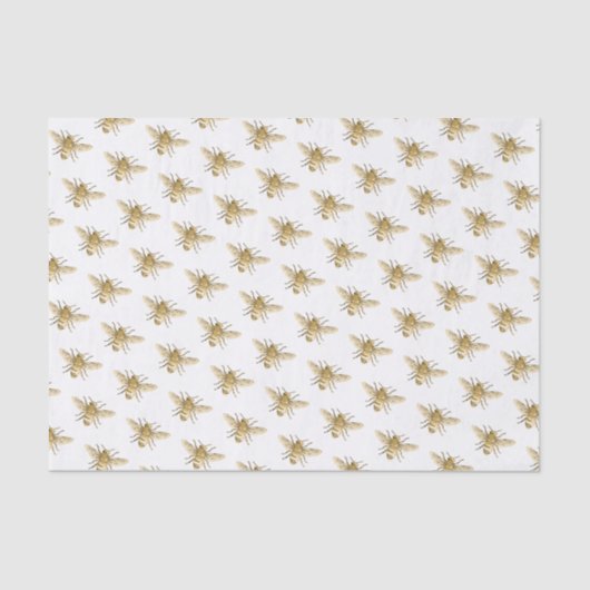 ハネビーがフライト中の白 薄葉紙 (正面)