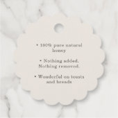 ハネビーとブラックホタテのクリーム状ハチミツラベル フェイバータグ (裏面)