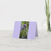 ハネビーと(昆虫)マルハナバチ紫空白ののノートカード サンキューカード (裏面)