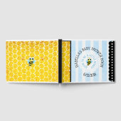 ハネビーパーソナライズされた（昆虫）マルハナバチベビーシャワーブック ゲストブック (全面)