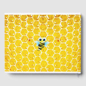 ハネビーパーソナライズされた（昆虫）マルハナバチベビーシャワーブック ゲストブック (裏面)