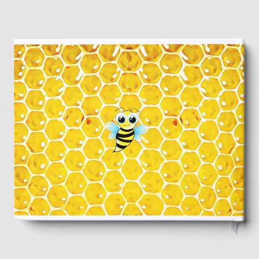 ハネビーパーソナライズされた（昆虫）マルハナバチベビーシャワーブック ゲストブック (裏面)