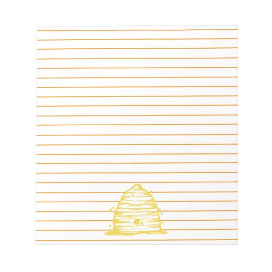 ハネビービーキュービーキーパーオレンジライニング ノートパッド (正面)