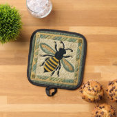 ハネビーフェイクキルト2 鍋敷き (トップダウン)