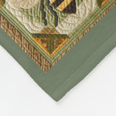 ハネビーフェイクキルト フリースブランケット (角)